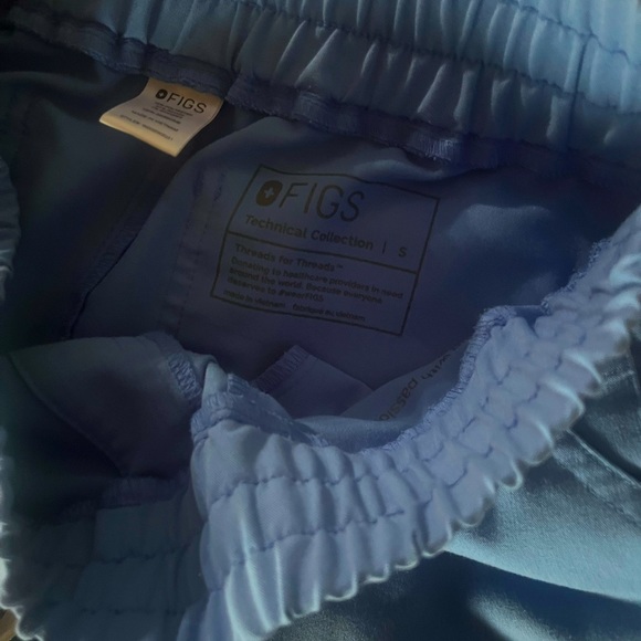 FIGS limited edition ceil blue elastic high waist bottoms size small! - Picture 2 of 2